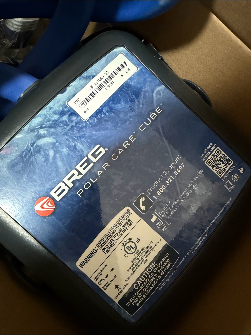BREG Polar Care Cube Cold Therapy Unit - Blue